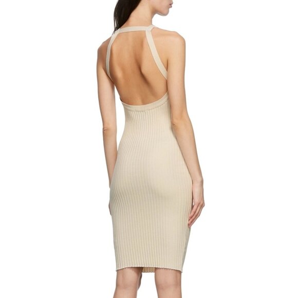 JOHN ELLIOTT GINZA RIB LOLA DRESS BEIGE NUDE NEW WITH TAGS - Picture 5 of 9